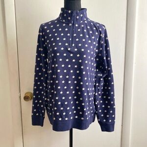 Vineyard Vines Medium Dark Blue Stars Quarter Zip Sweater